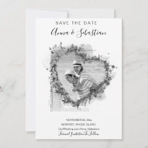 Invitación *~* FOTO Corazón AR6 BODA GUARDAR LA FECHA QR