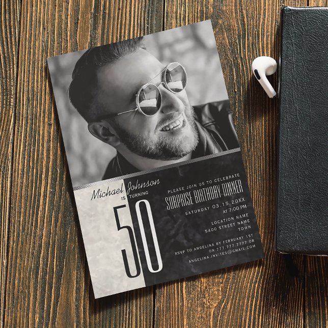 Invitación Foto Cumpleaños 50 Hombre (Subido por el creador)
