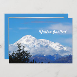 Invitación Foto cumpleaños de la nieve de la montaña Denali A