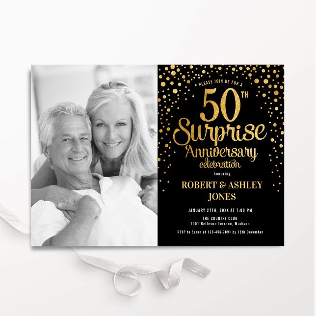 Invitación Foto de 50 años de Black Gold Surprise (Subido por el creador)
