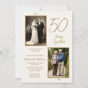Invitación Foto de 50 años juntos Aniversario 50