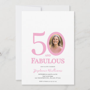 Invitación Foto de 50 y fabuloso cumpleaños 50