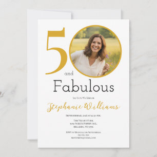 Invitación Foto de 50 y fabuloso cumpleaños número 50