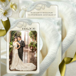 Invitación Foto de aniversario de bodas de 25 años Rosa Marfi