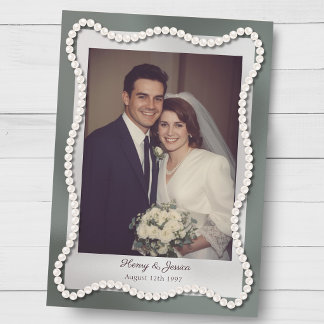 Invitación Foto de aniversario de bodas de 30 años Elegante P