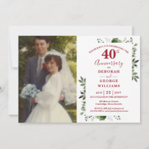 Foto de aniversario de bodas de 40 años con flores