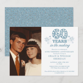 Invitación Foto de aniversario de bodas de 60 años en creació