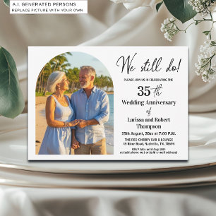 Invitación Foto de aniversario de bodas número 35