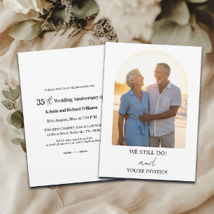 Invitación Foto de aniversario de bodas número 35 que todavía