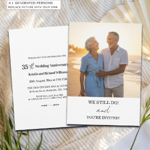 Invitación Foto de aniversario de bodas número 35 que todavía