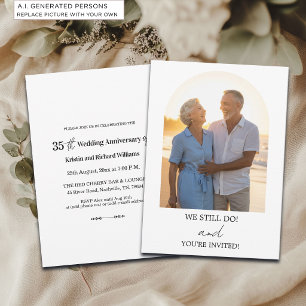 Invitación Foto de aniversario de bodas número 35 que todavía