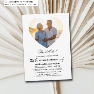 Invitación Foto de aniversario de bodas número 35 que todavía