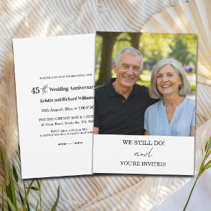 Invitación Foto de aniversario de bodas número 45 que todavía