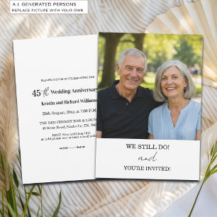 Invitación Foto de aniversario de bodas número 45 que todavía