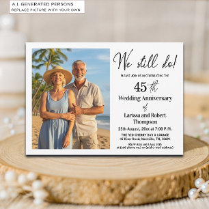 Invitación Foto de aniversario de bodas número 45 que todavía