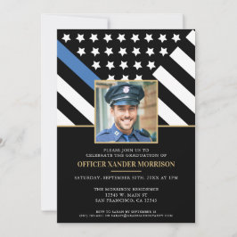 Invitación Foto de aplicación de la ley de graduación de la A