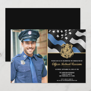 Invitación Foto de aplicación de la ley de graduación de la A