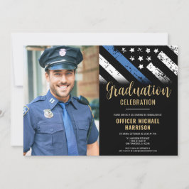 Invitación Foto de aplicación de la ley del partido de gradua