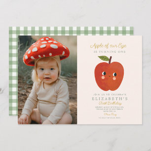 Invitación Foto de Apple de nuestro ojo Un cumpleaños