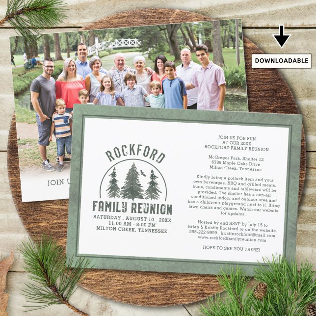Invitación Foto de árboles de selva rústicos reunificados por (Subido por el creador)