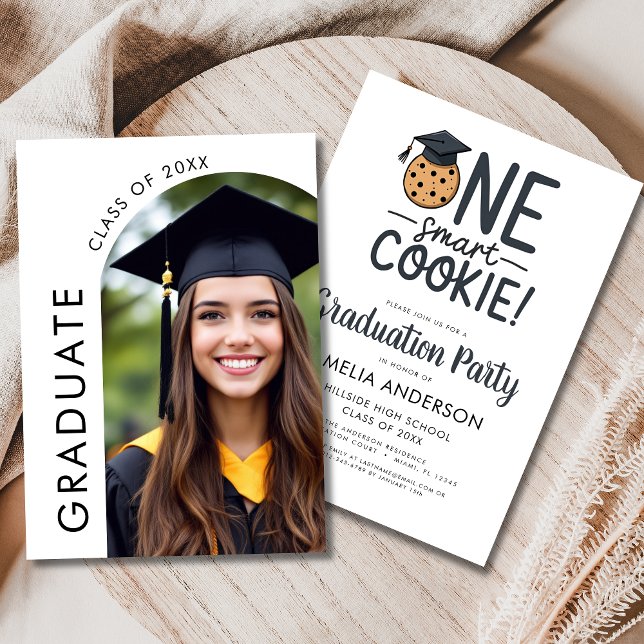 Invitación Foto de arco de un partido de graduación de cookie (Subido por el creador)