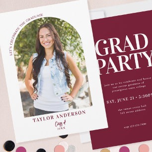 Invitación Foto de Arco Moderno de la fiesta de graduación de