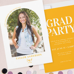 Invitación Foto de Arco Moderno, Partido de Graduación Amaril
