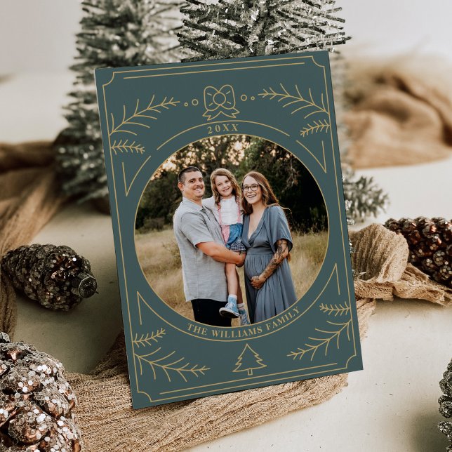 Invitación Foto de arte de la línea de ornamentos de Navidad (Subido por el creador)