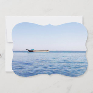 Invitación Foto de arte fino del océano pacífico y barco soli