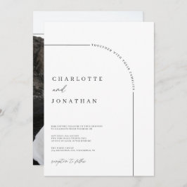 Invitación Foto de arte moderno Boda blanco y negro