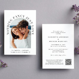 Invitación Foto de arte moderno Código QR Nada Más Que Amar