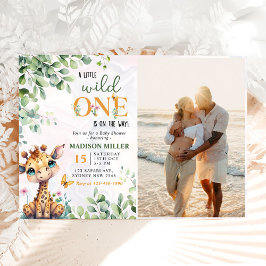 Invitación Foto de Baby Shower de animales de la jungla de Sa