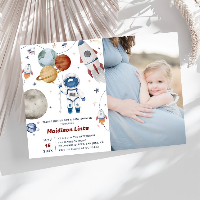 Invitación Foto de Baby Shower de Astronauta Boy (Subido por el creador)
