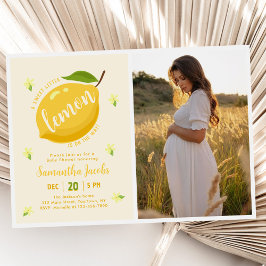 Invitación Foto de Baby Shower de Cute Lemon Citrus