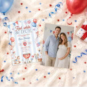 Invitación Foto de Baby Shower de género neutral con tema 'Ro