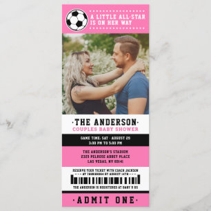 Invitación Foto de Baby Shower de las parejas de boletos de f