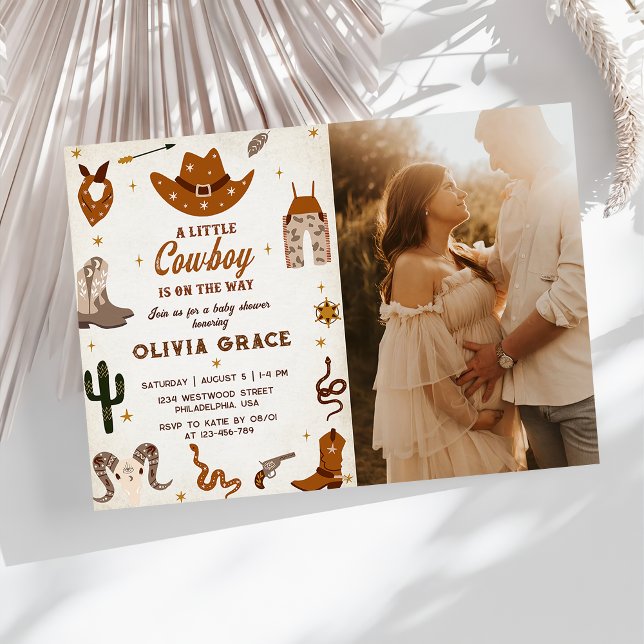 Invitación Foto de Baby Shower de Little Cowboy Western Rodeo (Subido por el creador)