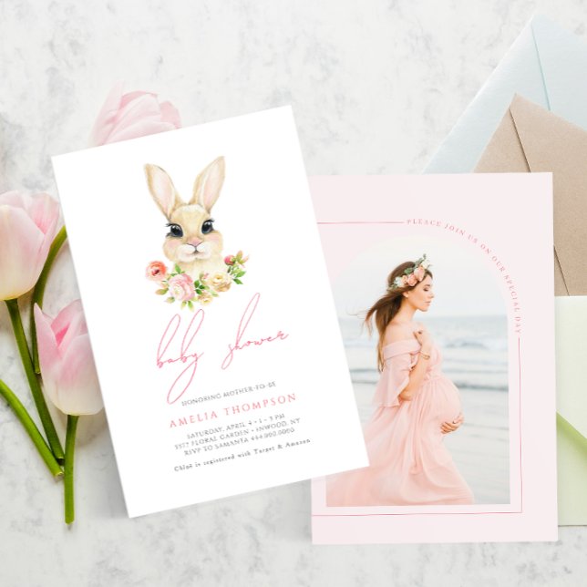 Invitación Foto de Baby Shower de Sweet Little Bunny (Subido por el creador)