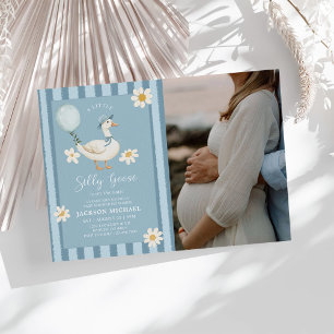 Invitación Foto de Baby Shower de un chico marimacho