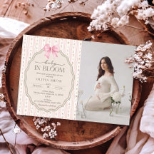 Foto de Baby Shower Floral con Lazo Rosa