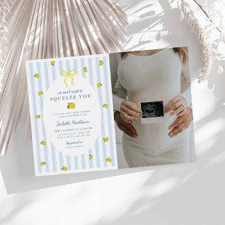 Invitación Foto de Baby Shower Limón No Puede Esperar para Ap