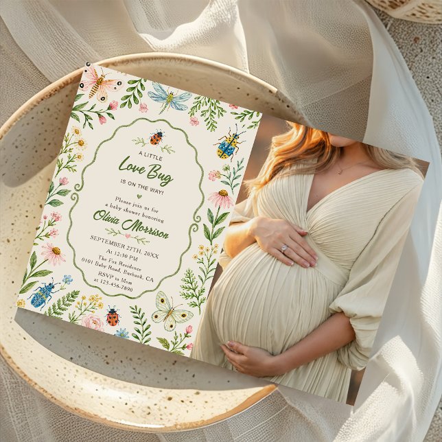 Invitación Foto de Baby Shower Love Bug (Subido por el creador)