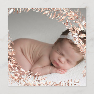 Invitación Foto de Baby Shower Rosa floral Gold Royal Baby