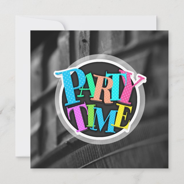 Invitación Foto de barro de neumáticos (Anverso)