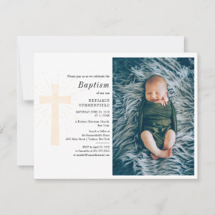 Invitación Foto de bebé Bautismo Ceremonia Religiosa Costumbr