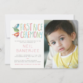 Invitación Foto de Birdie First Rice Ceremony
