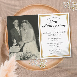Invitación Foto de boda aniversario de cualquier año juntos