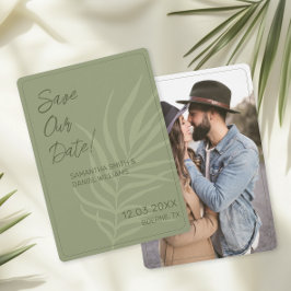 Invitación Foto de boda boho minimalista