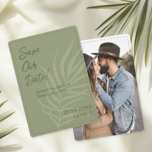 Invitación Foto de boda boho minimalista