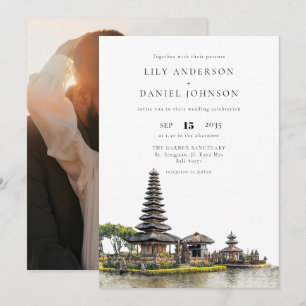 Invitación Foto de boda de destino en Bali